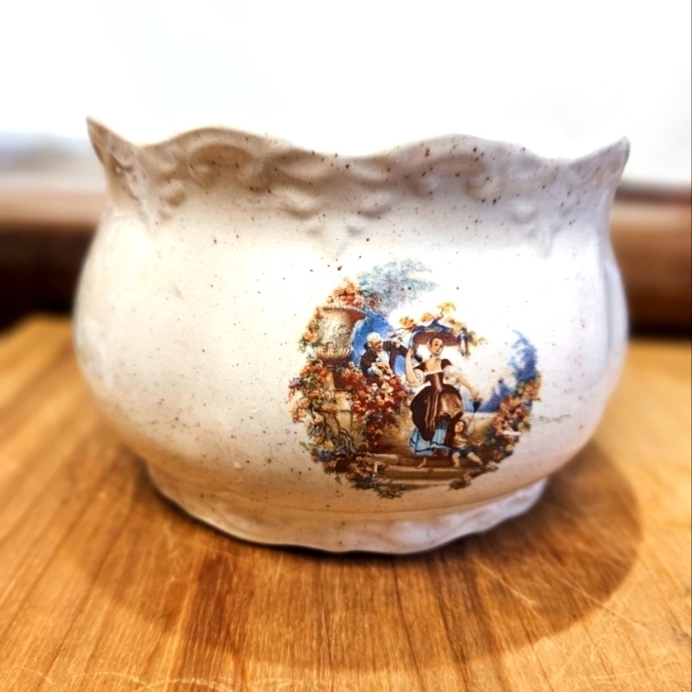 Vintage Hand-painted Ceramic Planter